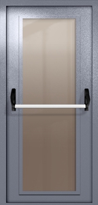 Противопожарная однопольная дверь eiw-60 с максимальным стеклом и ручкой «антипаника» (серо-голубая) Противопожарная однопольная дверь eiw-60 с максимальным стеклом и ручкой «антипаника» (серо-голубая)